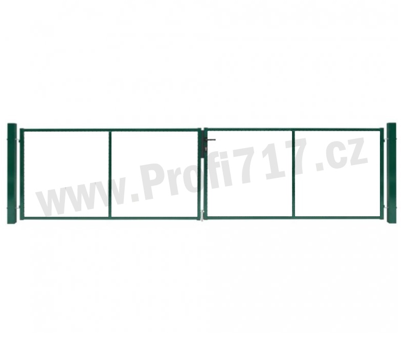 Brána Savan Plus š. 2000+2000mm, FAB bez výplně- zelená V. (mm): 1200 PROFI717