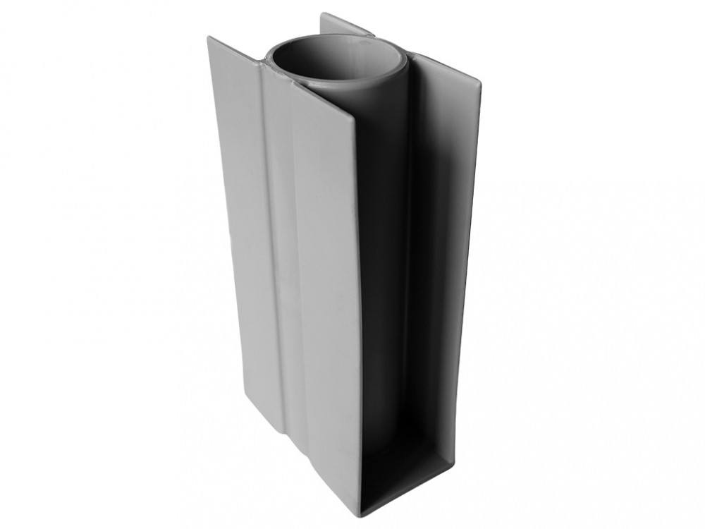 Stabilizacní držák průběžný PVC, 200/50mm pr.  48mm, šedý 0,24Kg Naší Montáží