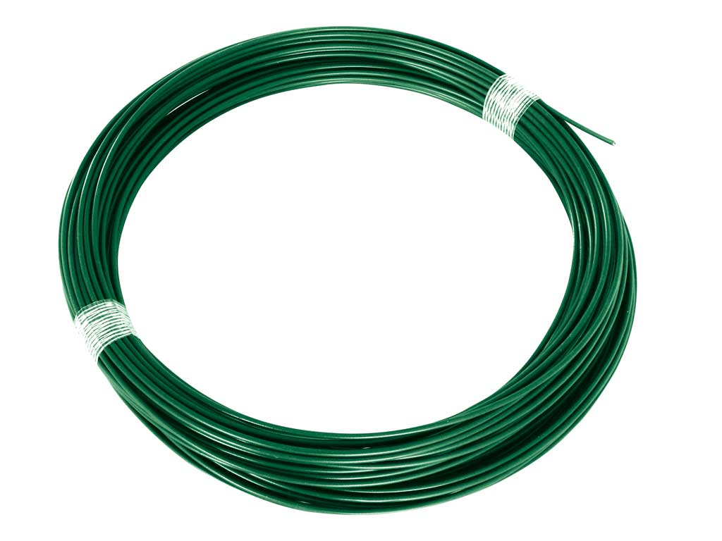 Drát napínací Zn + PVC 52m, 2,25/3,40, zelený, (bílý štítek) 2Kg Naší Montáží