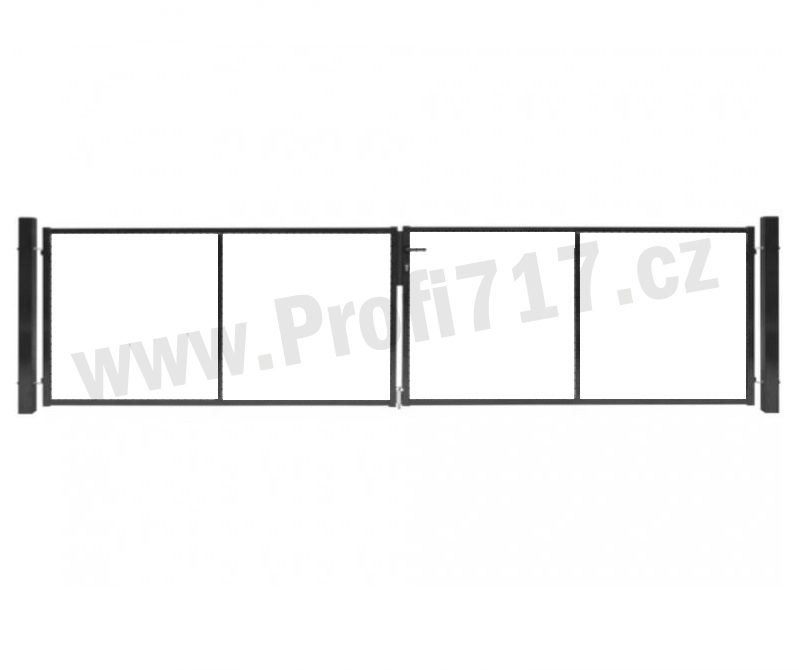 Brána Savan Plus š. 2000+2000mm, FAB bez výplně- antracit V. (mm): 1000 PROFI717