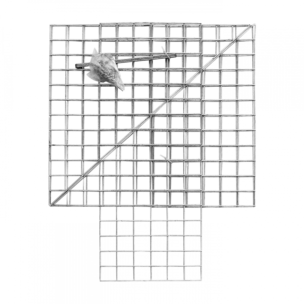 Gabionový trojúhelník 600x848x300mm, oko 50x50mm, ?drátu 3,5mm, 3x spona, 100x svorka PLOTY Sklad10 8595068406410