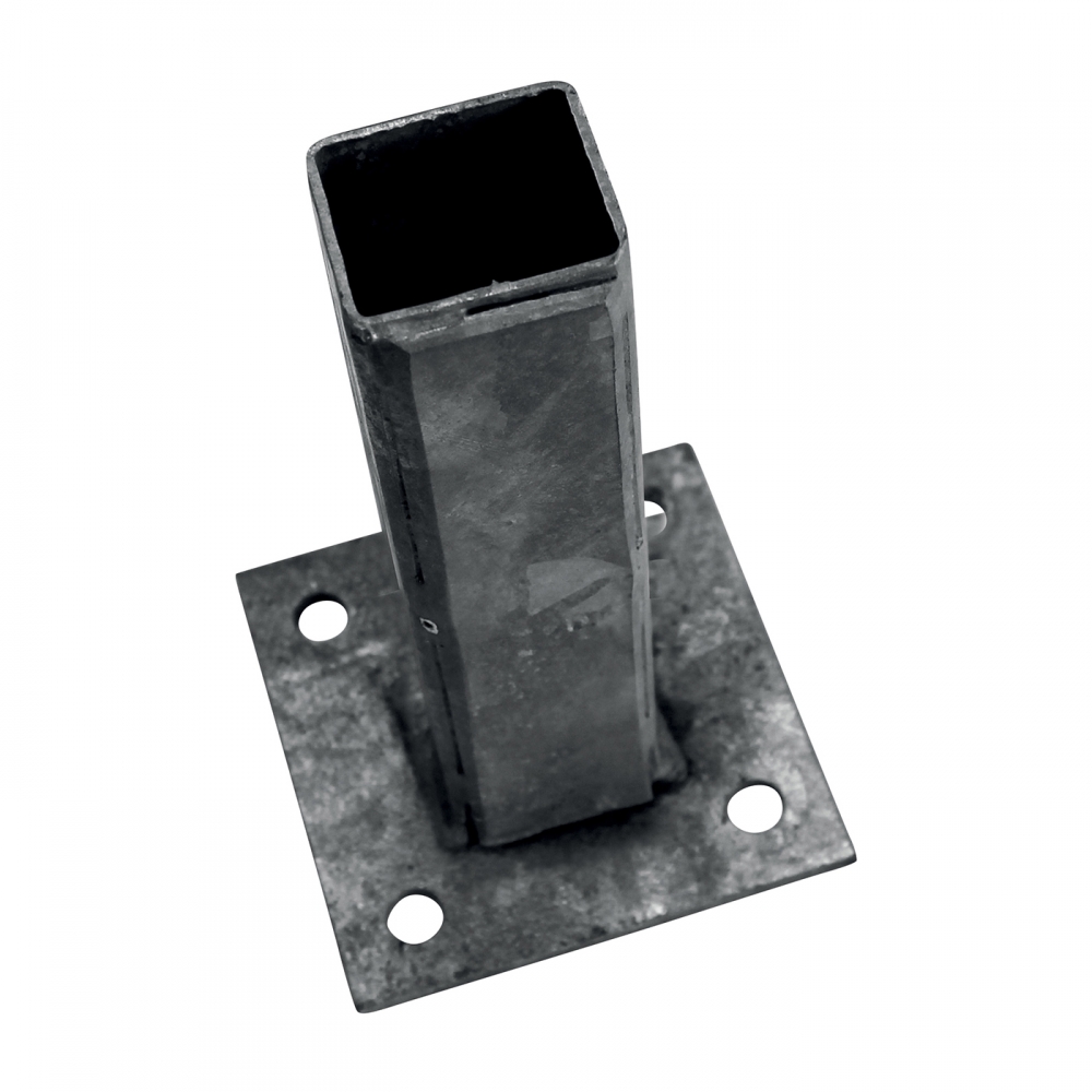 Patka Zn k montáži čtyřhranného sloupku na betonový základ 50x50mm PLOTY Sklad10 8595068412916