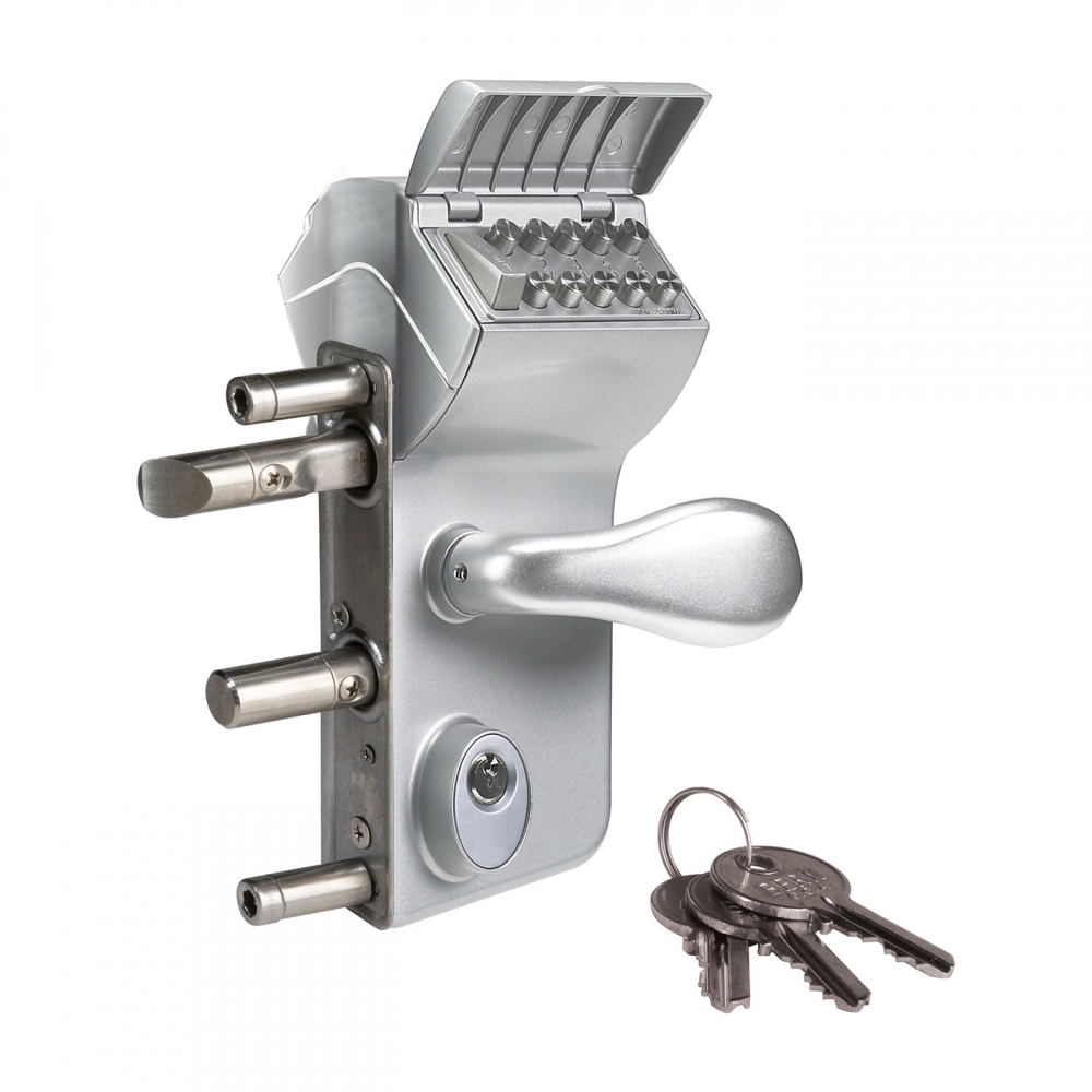 Zámek průmyslový kódovaný LMKQ40-V2 - stříbrný LOCINOX PLOTY Sklad10 8595068419922