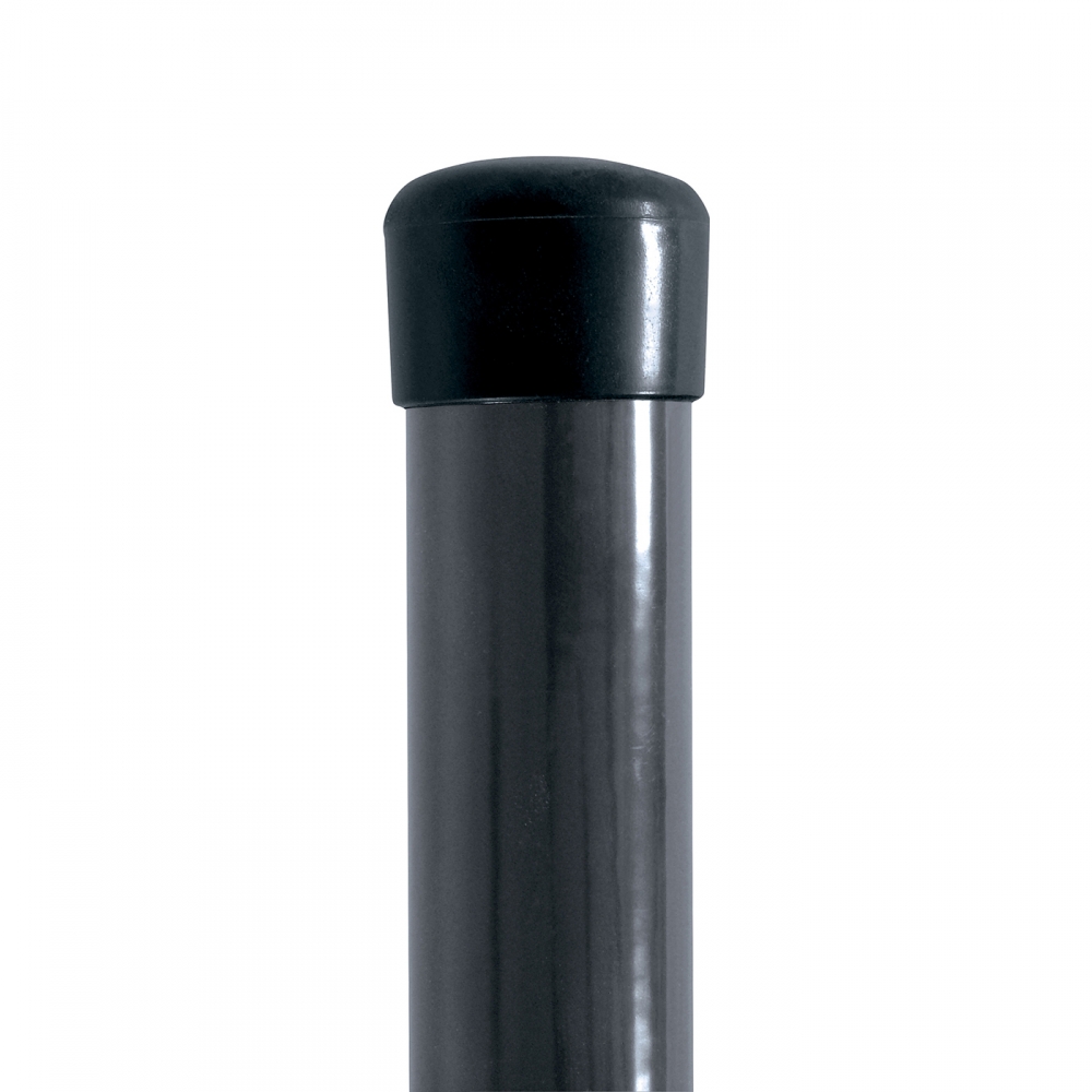 Sloupek kulatý IDEAL Zn + PVC 1750/48/1,5mm RAL 7016, bez příchytky napínacího drátu PLOTY Sklad10 8595068450871