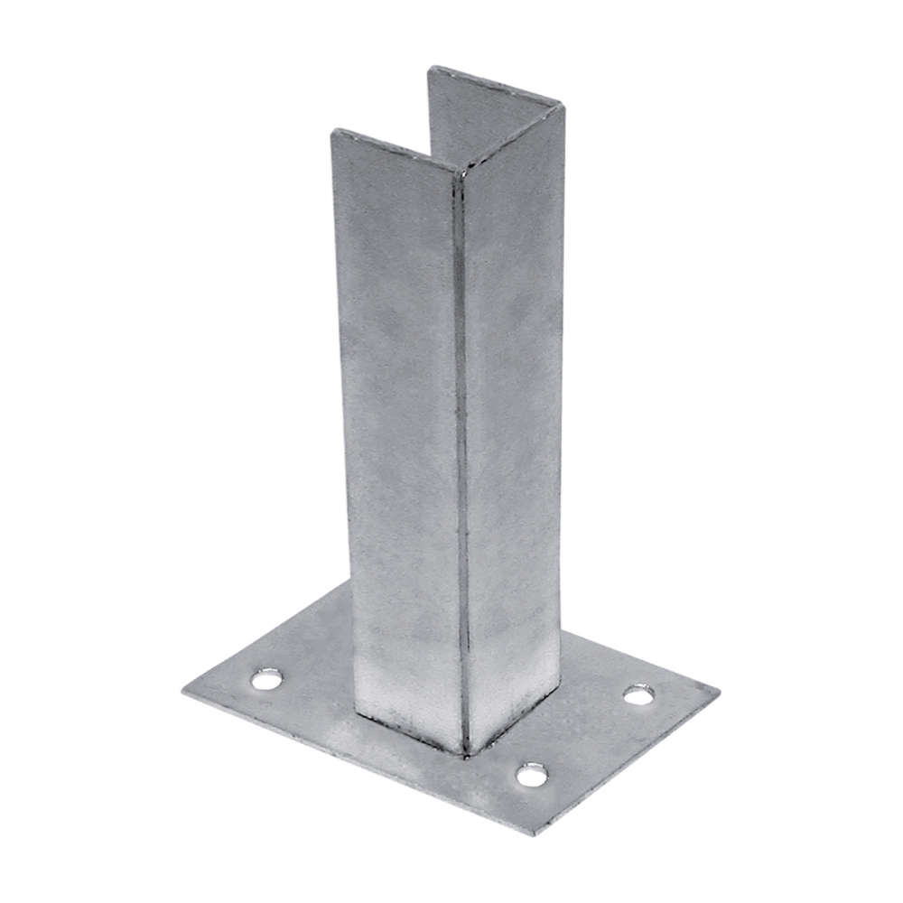 Patka Zn k montáži čtyřhranného sloupku branky / brány na betonový základ 60x60 mm PLOTY Sklad10 8595068453025