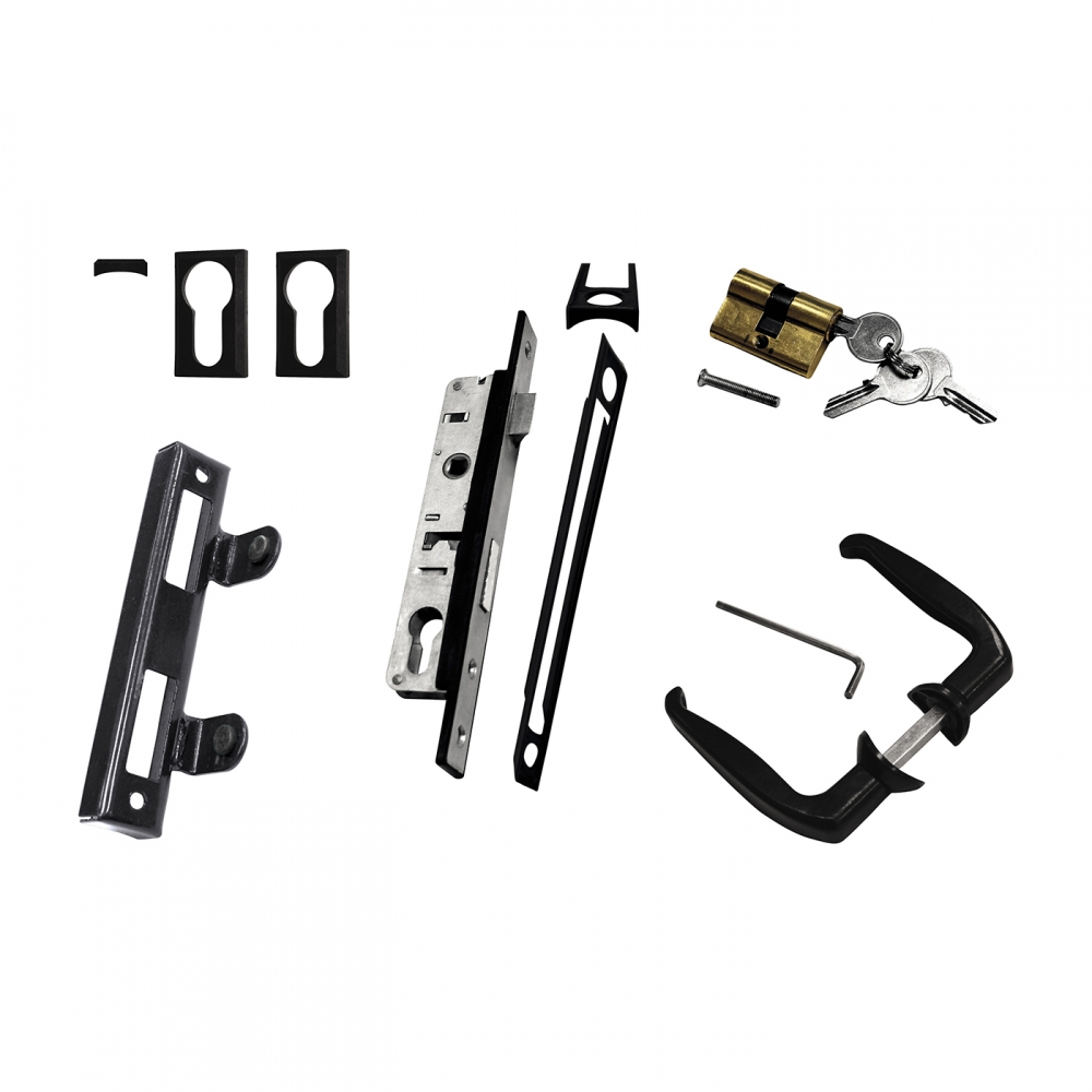 Set příslušenství pro dvoukřídlou bránu IDEAL - UNIVERSAL RAL 7016 PLOTY Sklad10 8595068453322