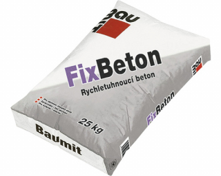 Rychletuhnoucí sloupkový beton BAUMIT FixBeton 25 kg do 40Km